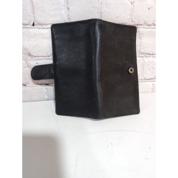 Carlo Amboldi Black Leather Wallet Bi Fold Snap Close 12 Slot - Picture 4 of 7